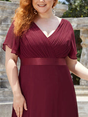 Prudence | Empire Waist Prom Dress with Flutter Sleeves