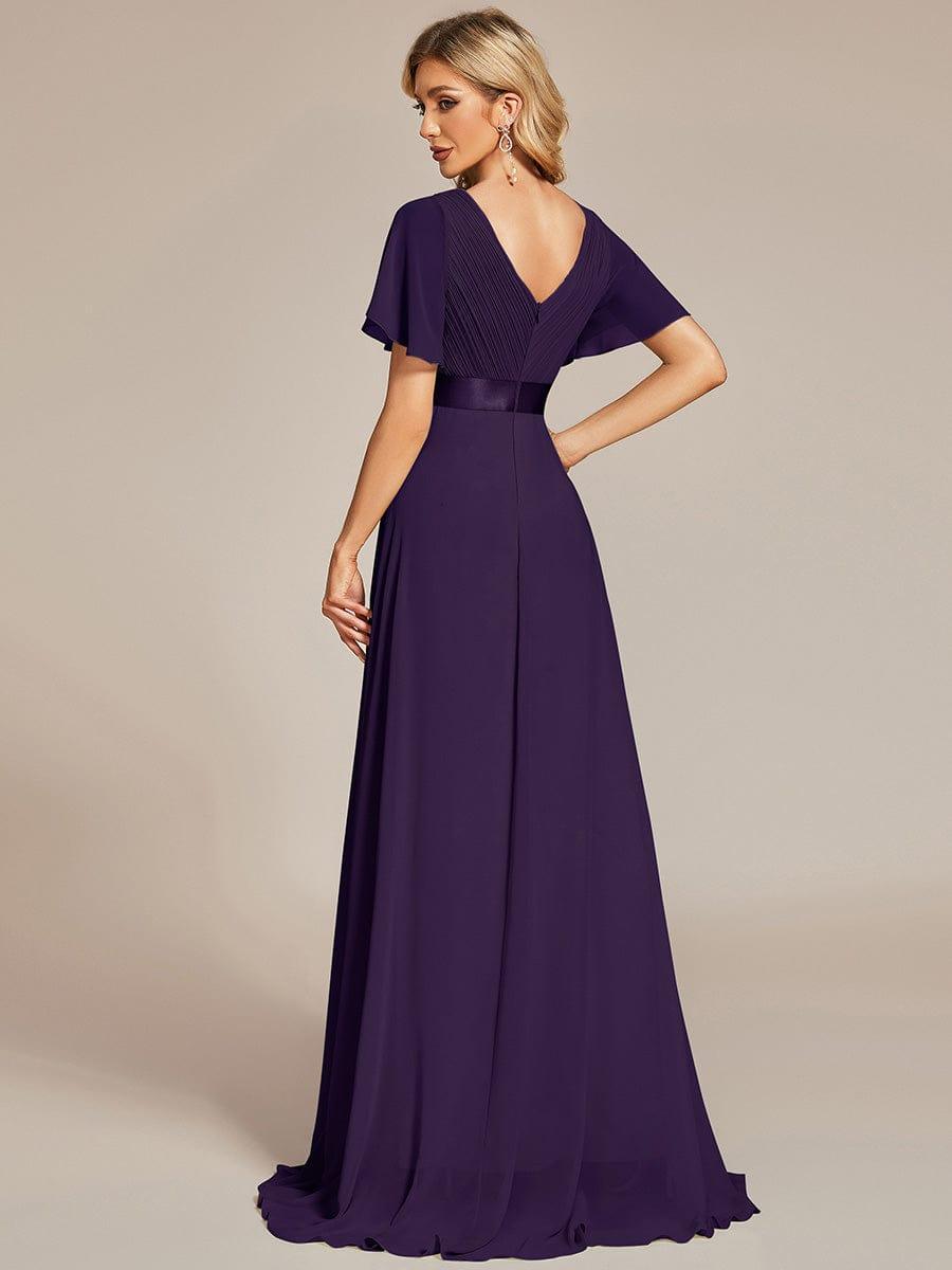 Prudence | Empire Waist Prom Dress with Flutter Sleeves