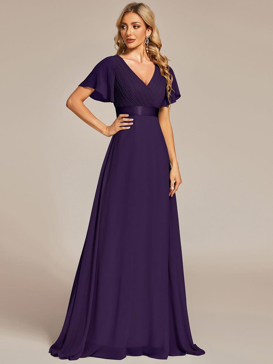 Prudence | Empire Waist Prom Dress with Flutter Sleeves