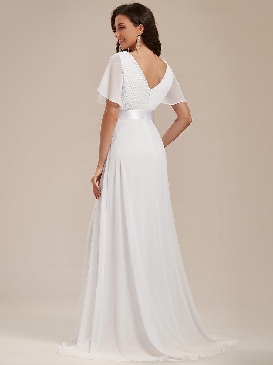 Prudence | Empire Waist Prom Dress with Flutter Sleeves
