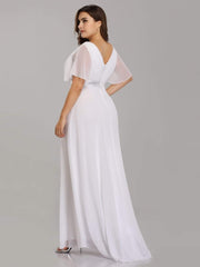 Prudence | Empire Waist Prom Dress with Flutter Sleeves