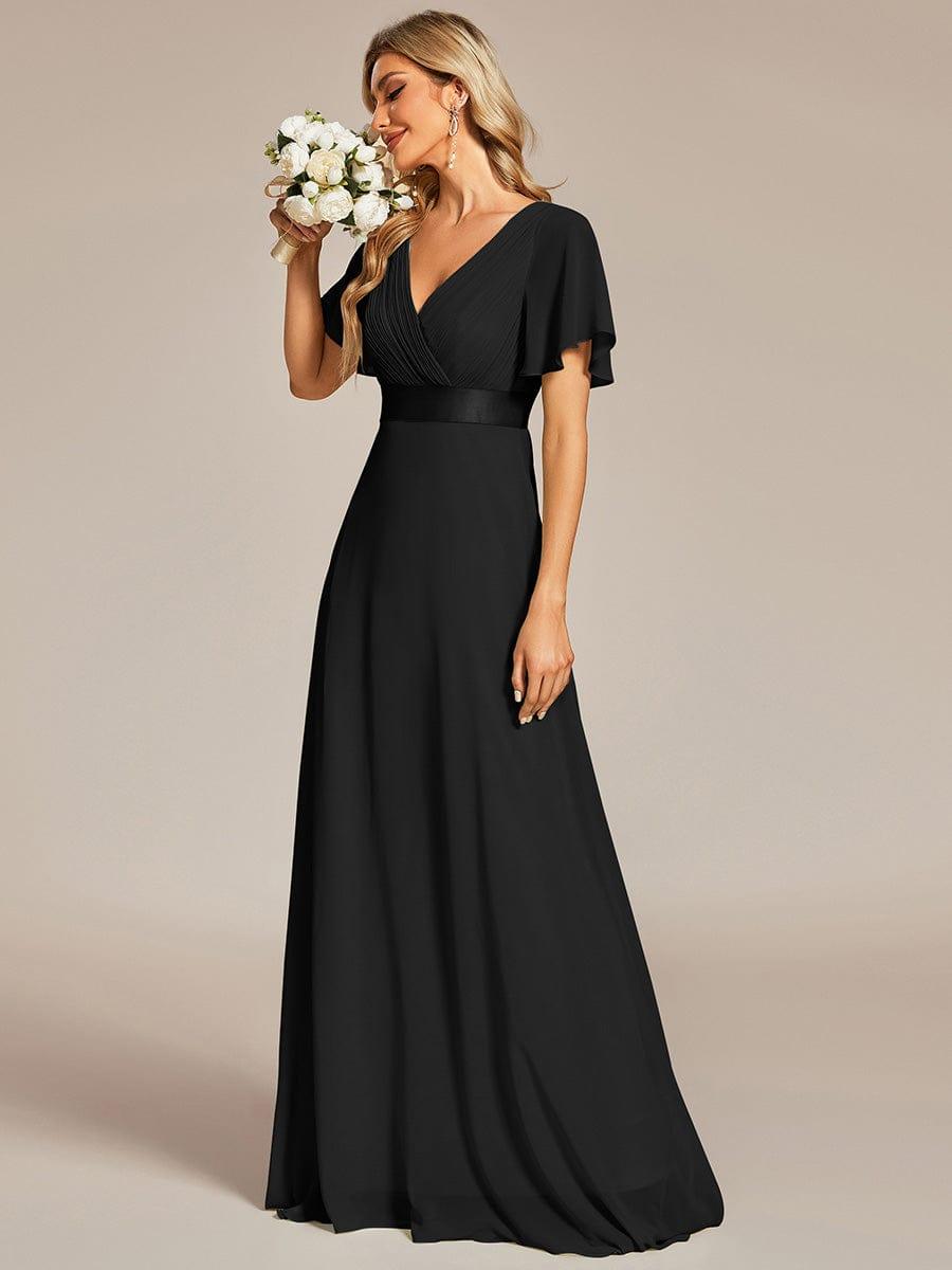 Prudence | Empire Waist Prom Dress with Flutter Sleeves