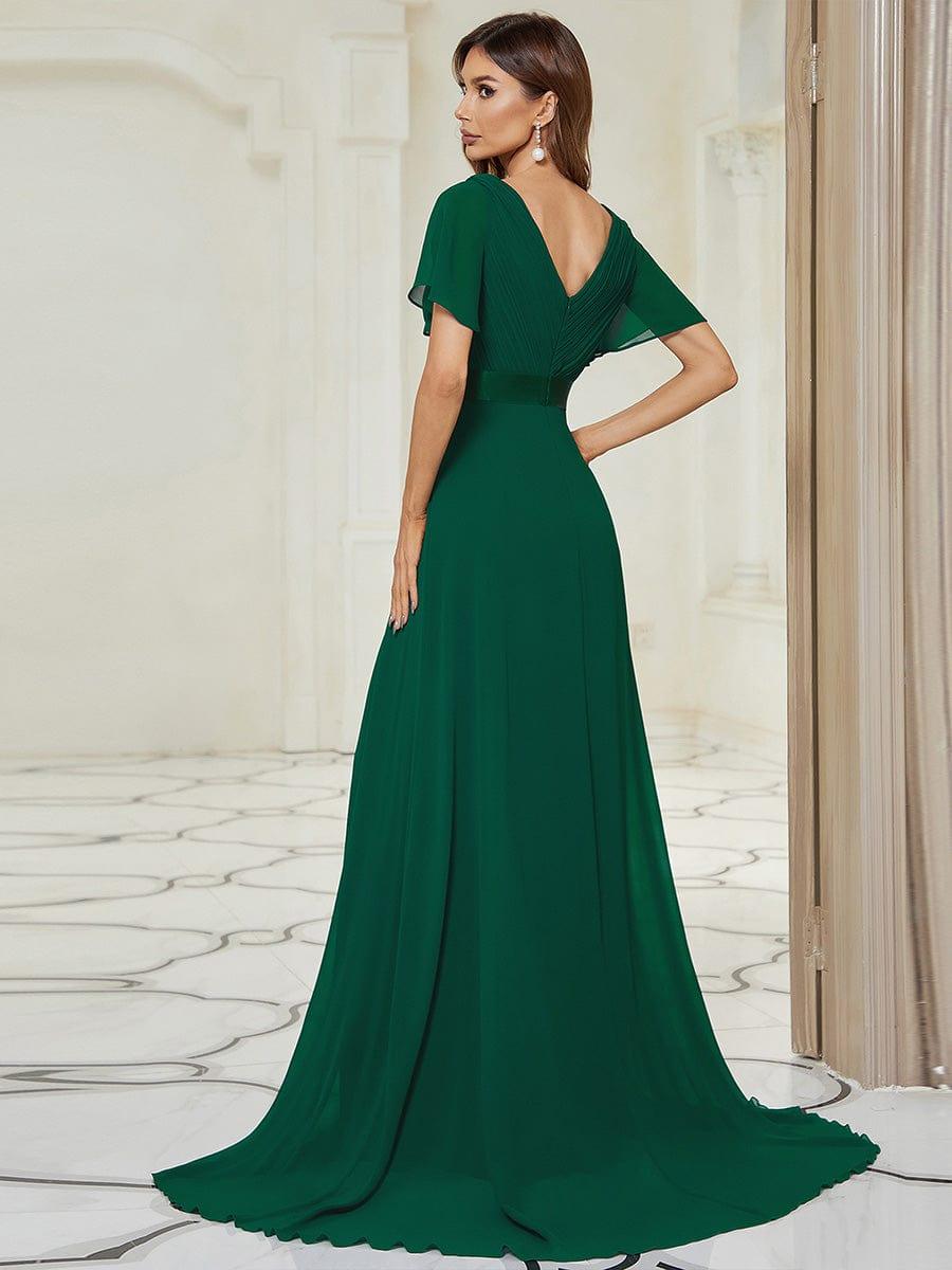 Prudence | Empire Waist Prom Dress with Flutter Sleeves