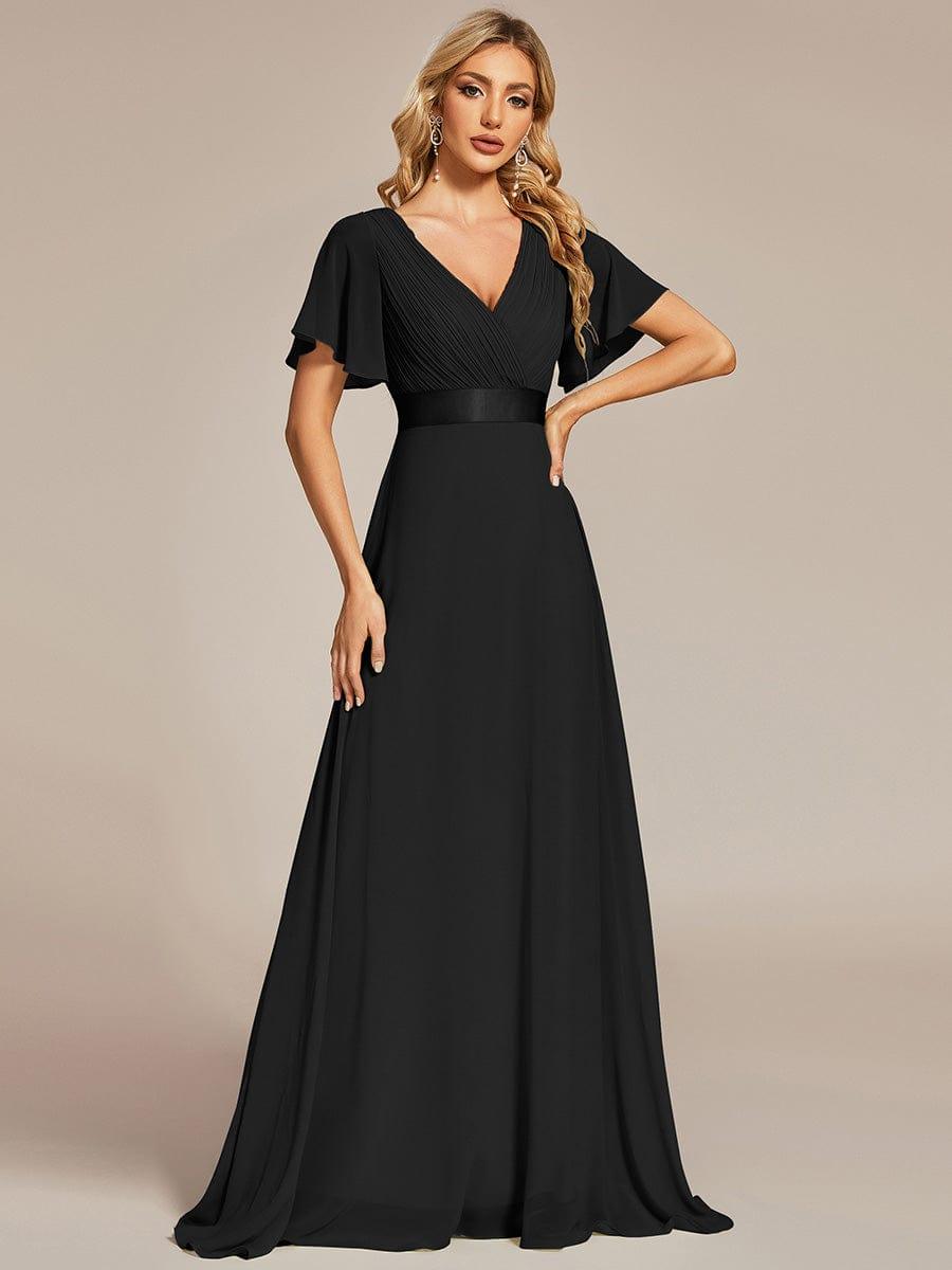 Prudence | Empire Waist Prom Dress with Flutter Sleeves