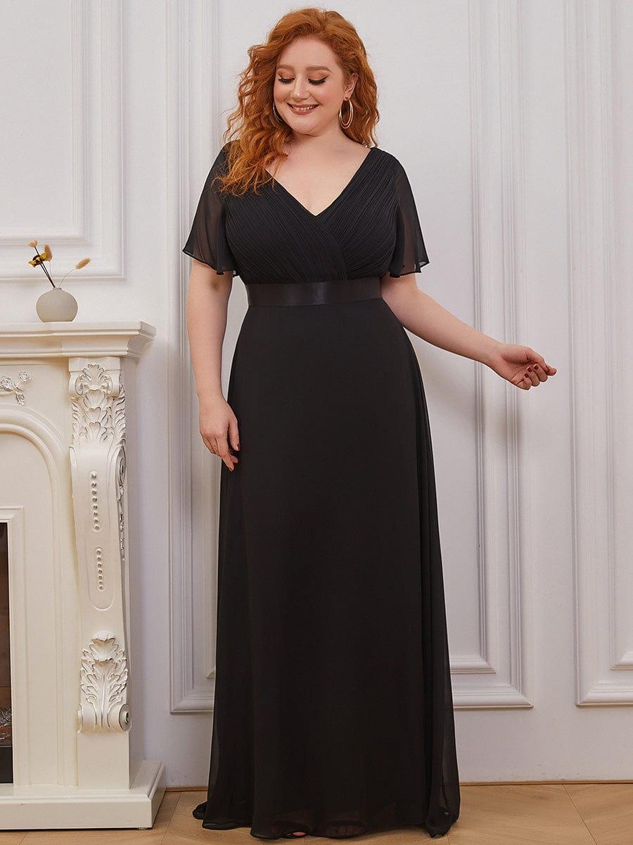 Prudence | Empire Waist Prom Dress with Flutter Sleeves