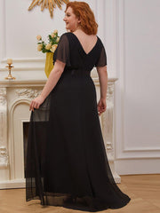 Prudence | Empire Waist Prom Dress with Flutter Sleeves