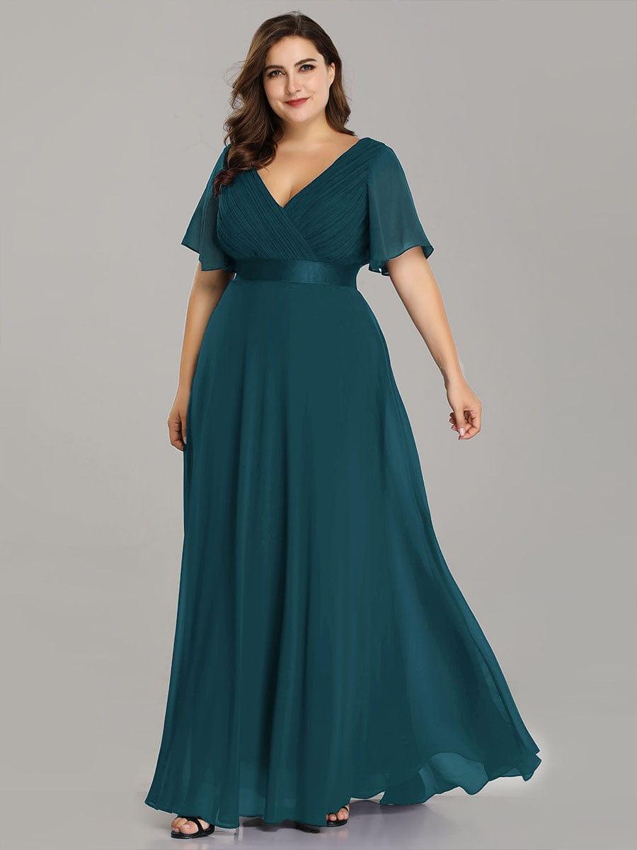 Prudence | Empire Waist Prom Dress with Flutter Sleeves