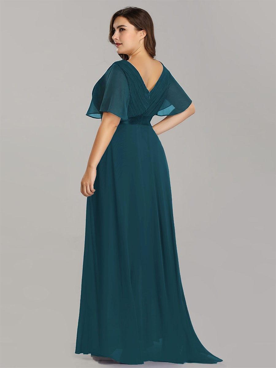 Prudence | Empire Waist Prom Dress with Flutter Sleeves