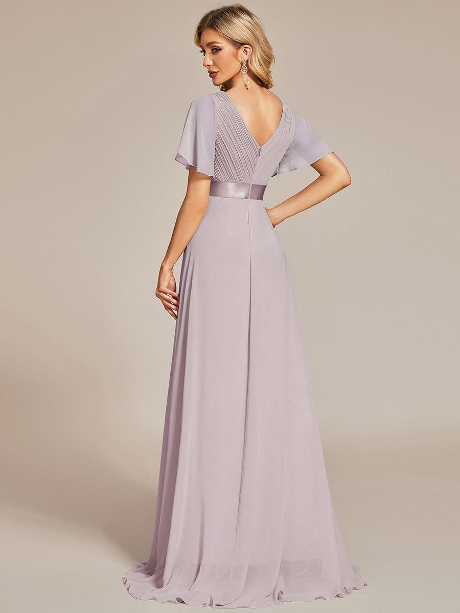 Prudence | Empire Waist Prom Dress with Flutter Sleeves