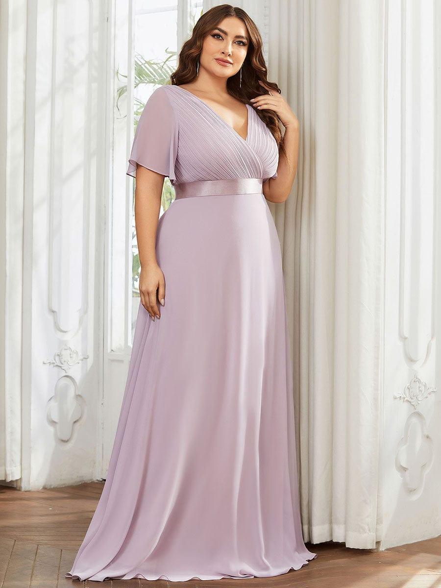 Prudence | Empire Waist Prom Dress with Flutter Sleeves
