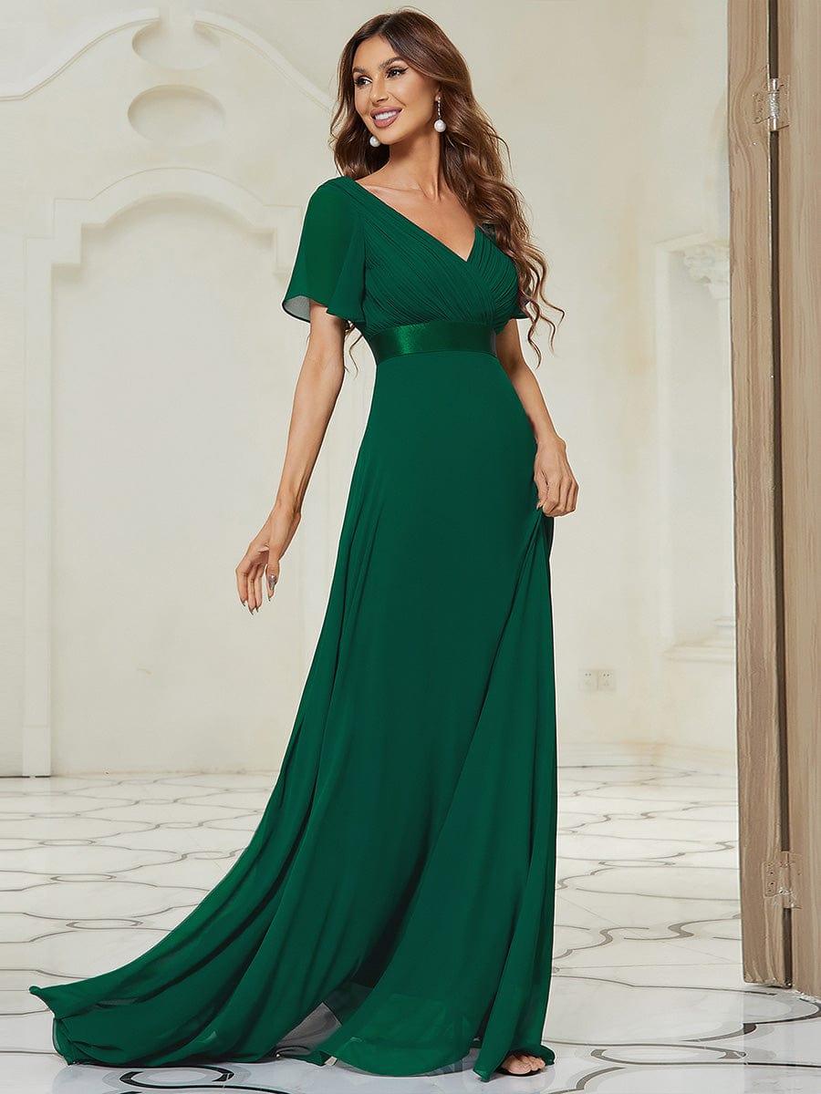 Prudence | Empire Waist Prom Dress with Flutter Sleeves