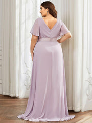 Prudence | Empire Waist Prom Dress with Flutter Sleeves