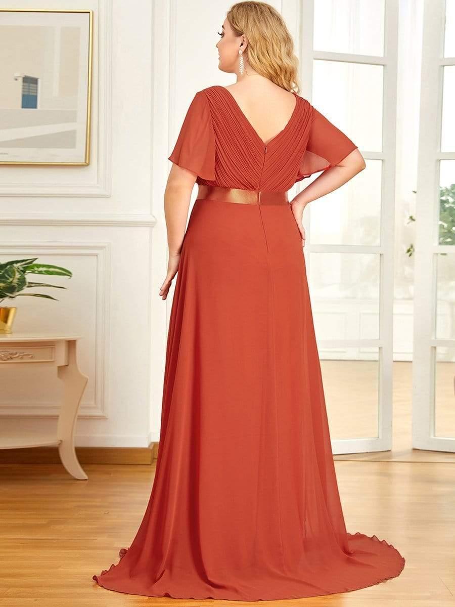 Prudence | Empire Waist Prom Dress with Flutter Sleeves