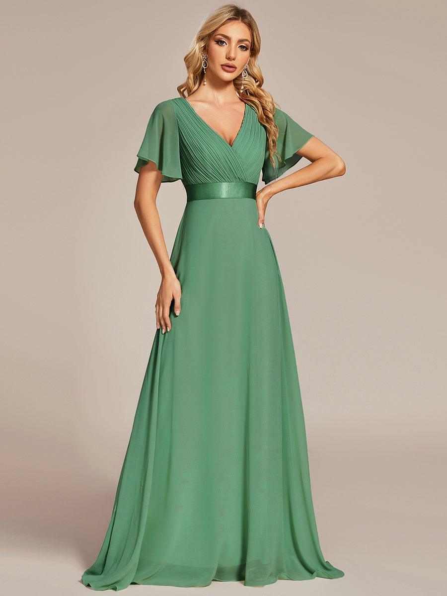 Prudence | Empire Waist Prom Dress with Flutter Sleeves