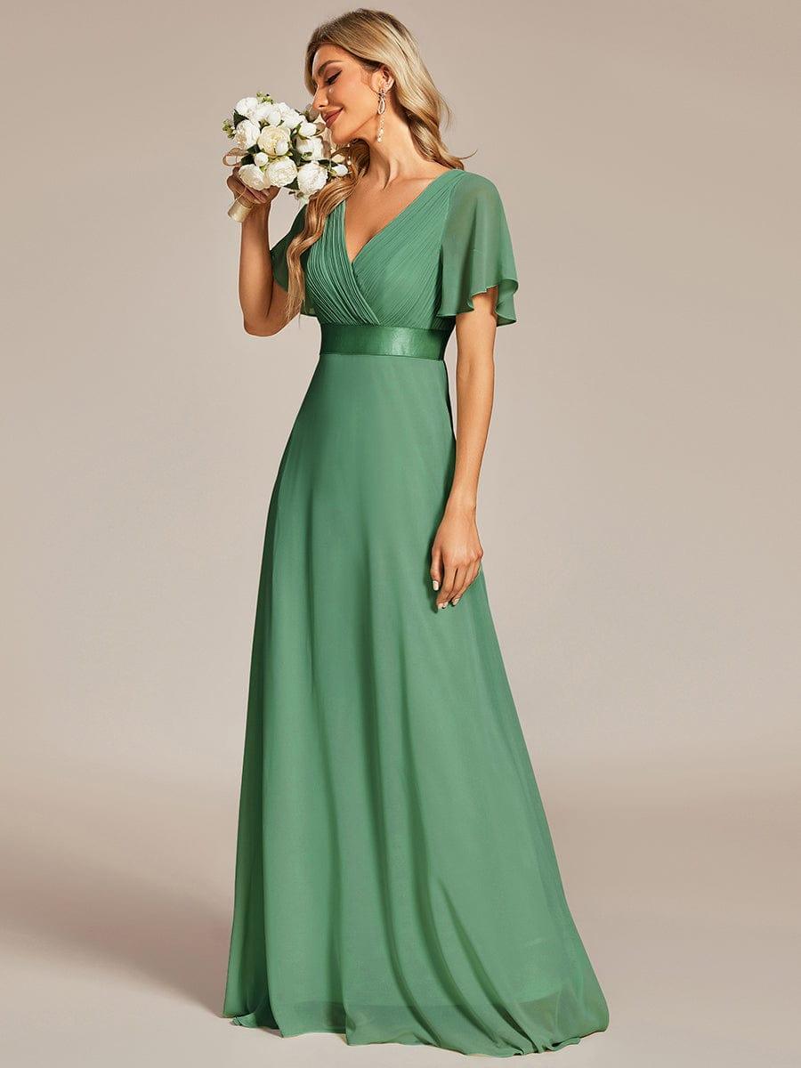 Prudence | Empire Waist Prom Dress with Flutter Sleeves