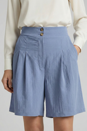 Quinn | High Waist Pleated Tailored Shorts
