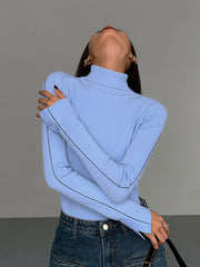 Raven | Fitted Contrast Piping Holiday Sweater
