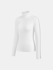 Raven | Fitted Contrast Piping Holiday Sweater
