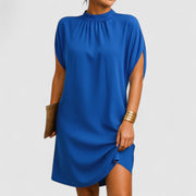 Raven | Flowy Fit Dress With Ruching Neckline