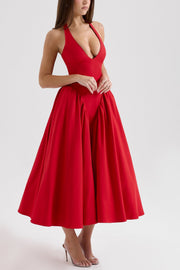 Rebecca | Fitted Halter Neck Summer Dress
