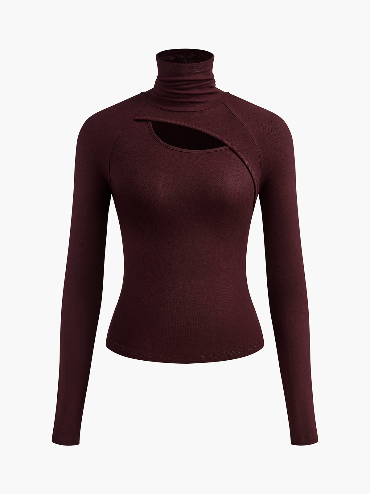 Roberta | Asymmetric Cutout Turtleneck Long Sleeve Top Concert Outfit