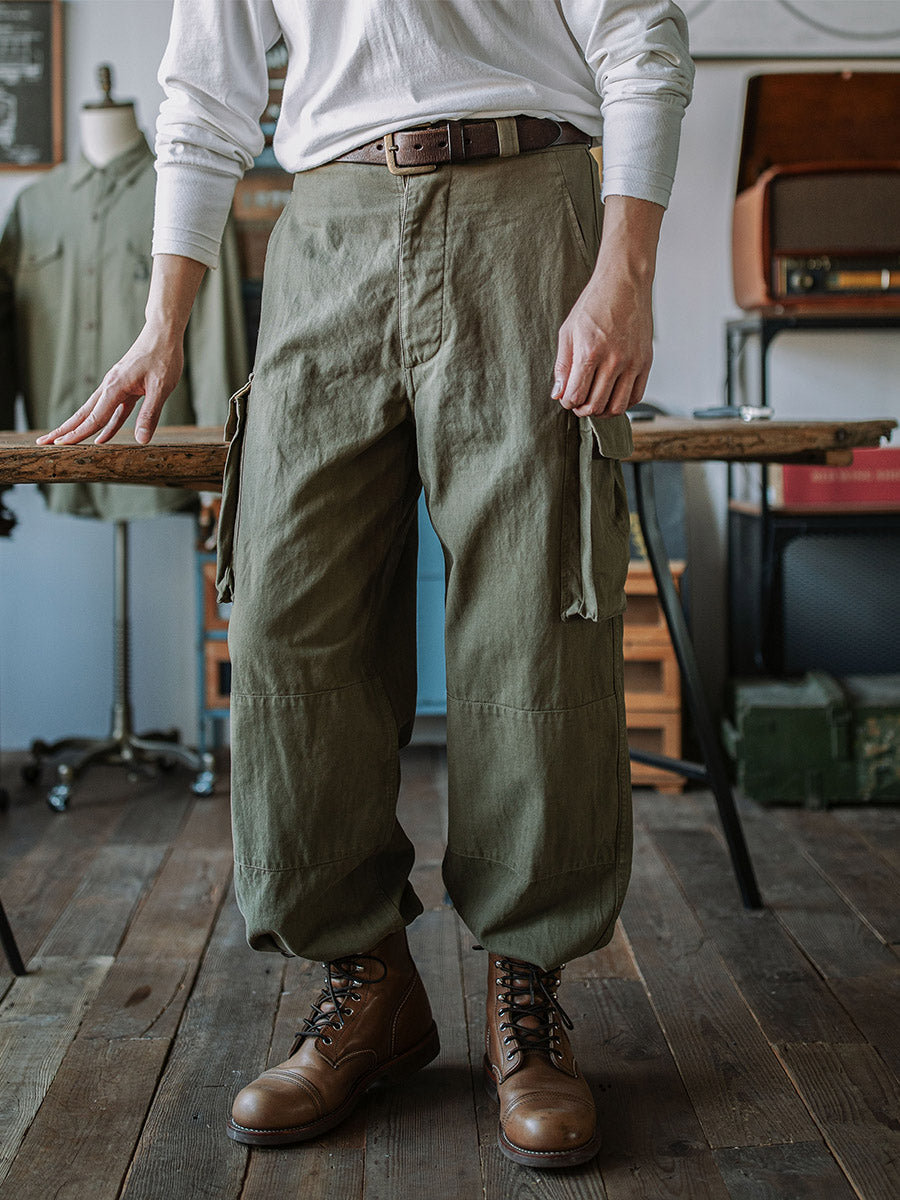 Roberta | Relaxed Fit Herringbone Twill Field Pants