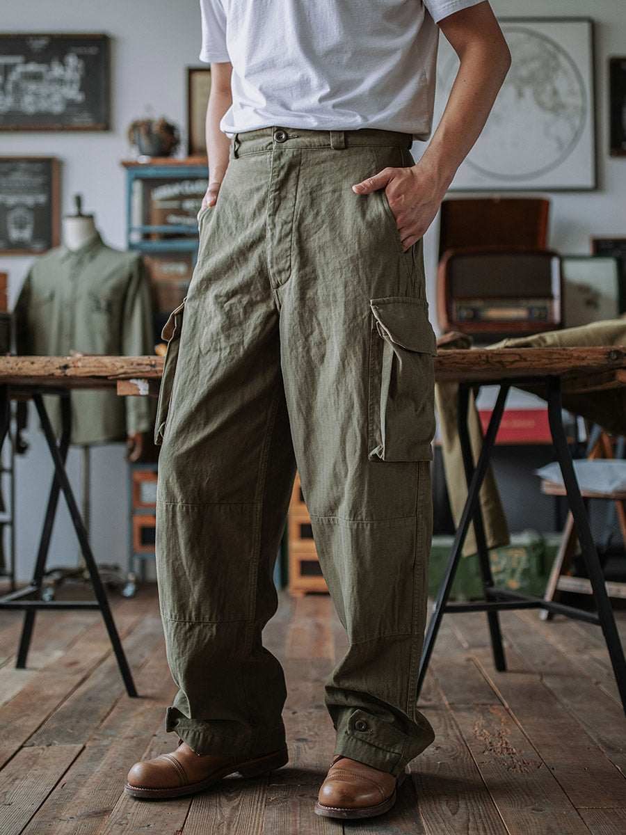 Roberta | Relaxed Fit Herringbone Twill Field Pants