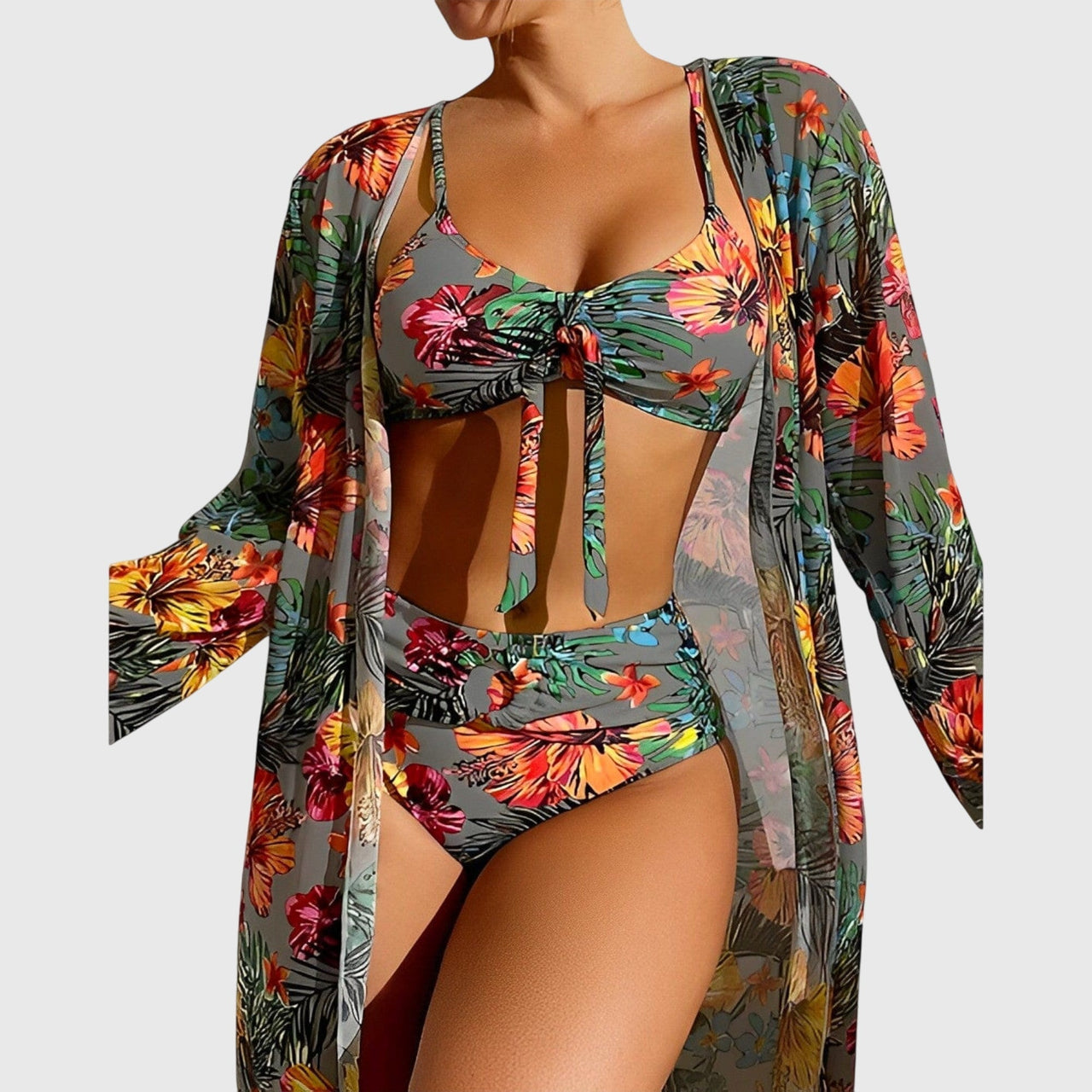 Rose | Tropical Print Bikini Set