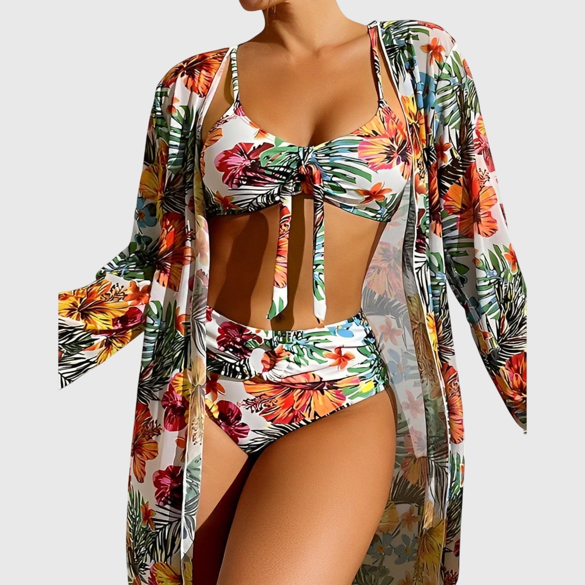 Rose | Tropical Print Bikini Set