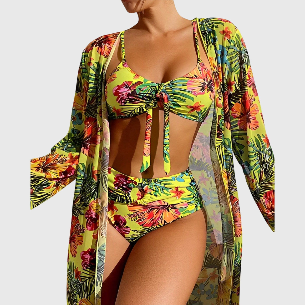 Rose | Tropical Print Bikini Set
