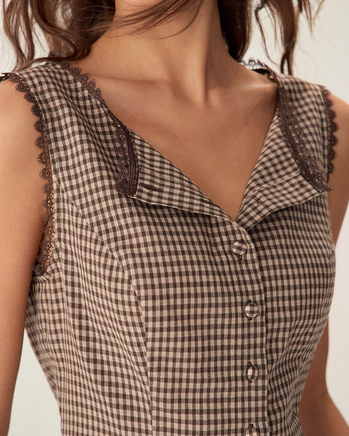 Rowan | Classic Fit Brown Plaid Holiday Clothes Vest