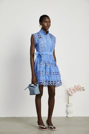 Rowena | Sleeveless Belted Cut-Out Sundress