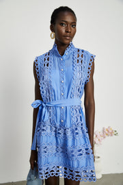 Rowena | Sleeveless Belted Cut-Out Sundress