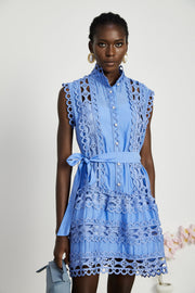 Rowena | Sleeveless Belted Cut-Out Sundress