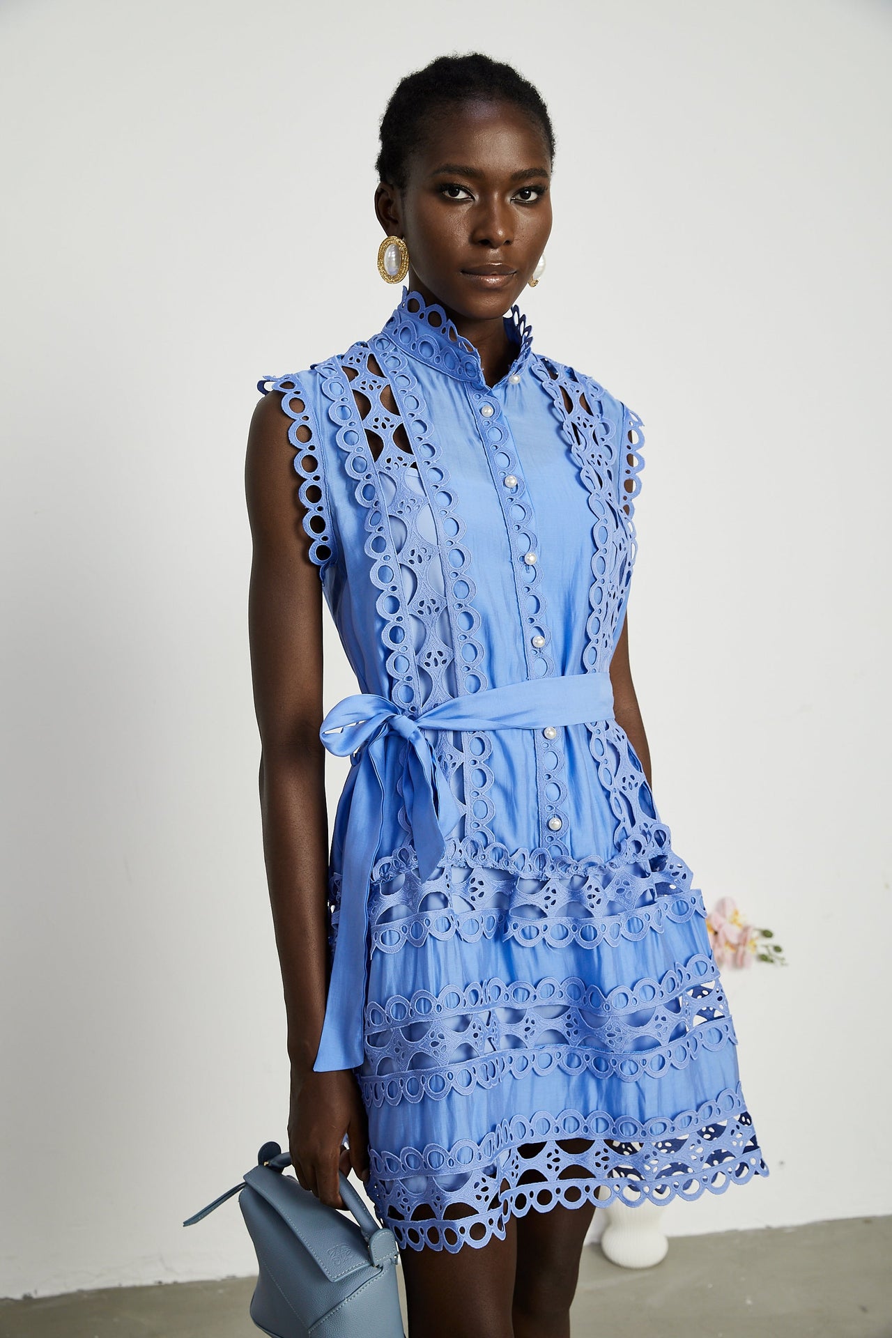 Rowena | Sleeveless Belted Cut-Out Sundress