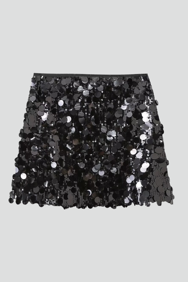Samantha | Fitted Sequin Mini Skirt