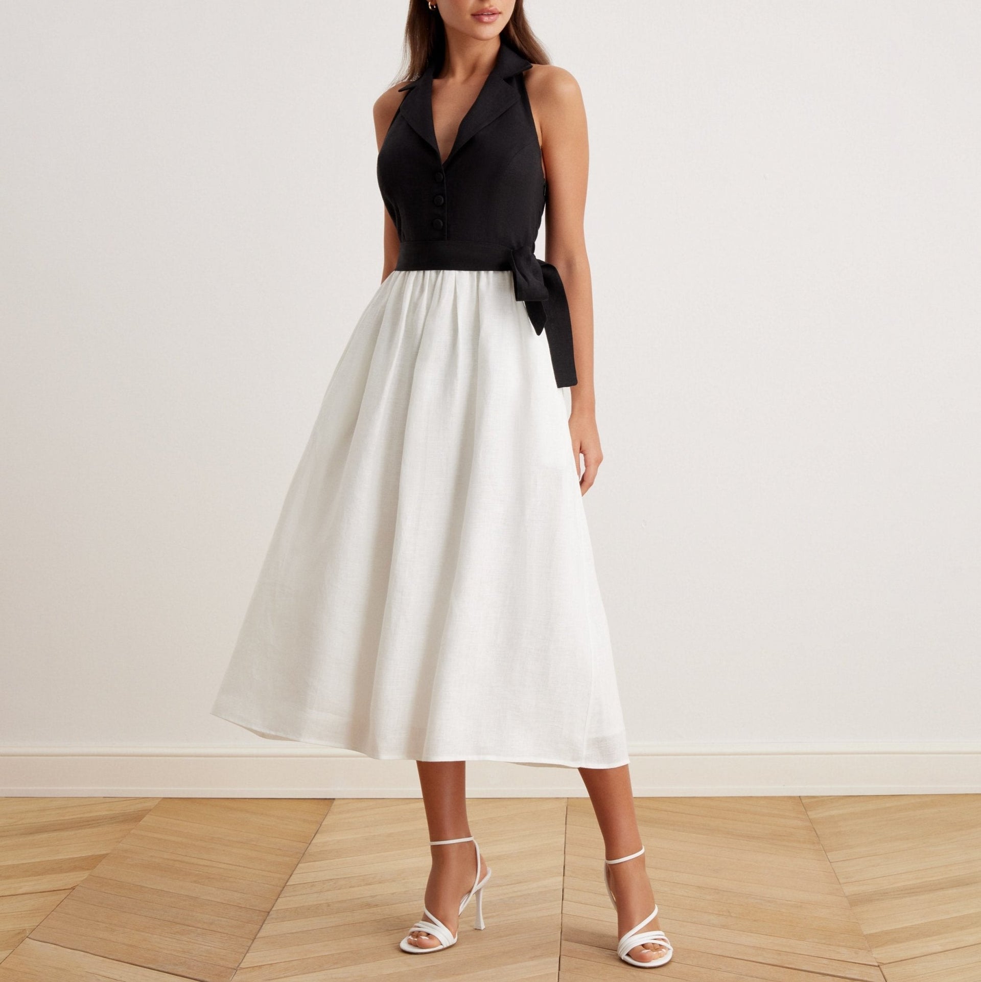 Samantha | Tie Waist Halter Neck Sundress