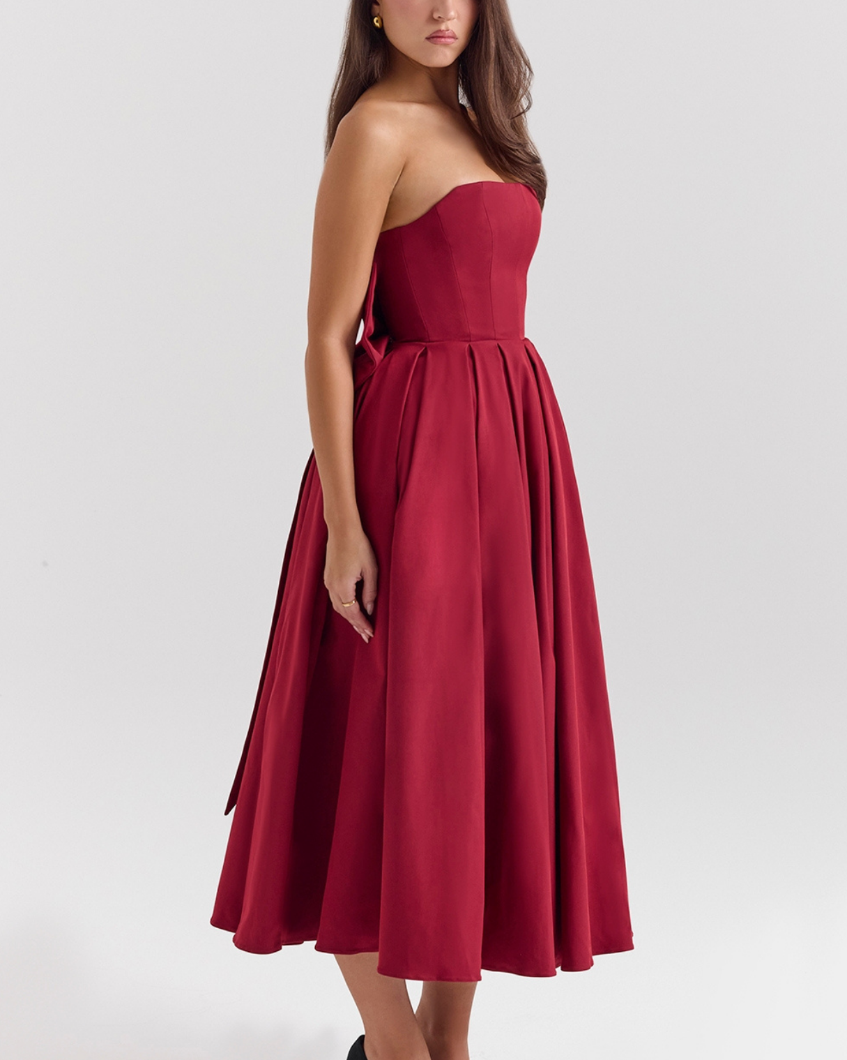 Scarlett | Strapless Bow Wedding Guest Dress