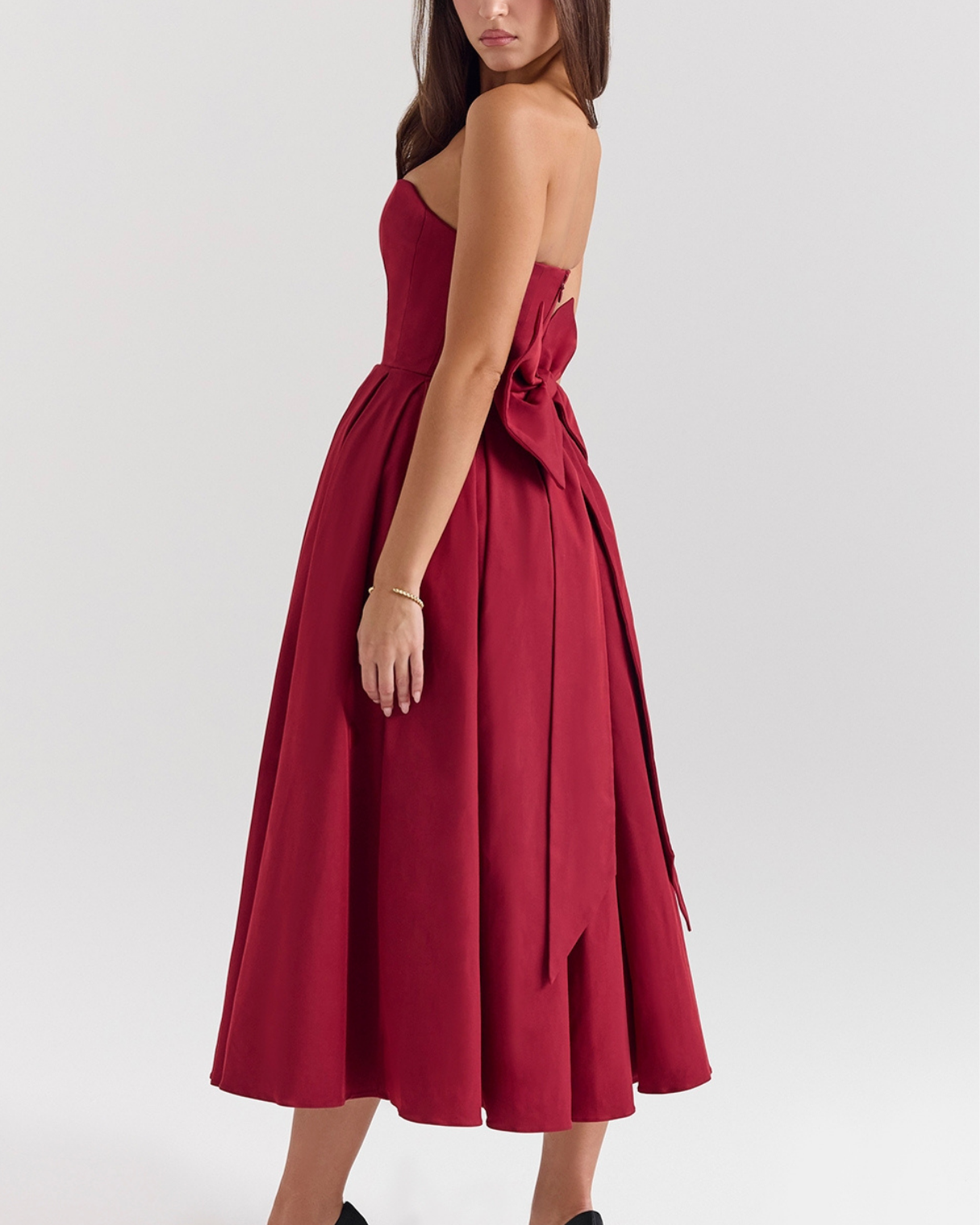 Scarlett | Strapless Bow Wedding Guest Dress