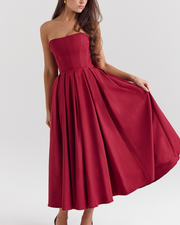 Scarlett | Strapless Bow Wedding Guest Dress