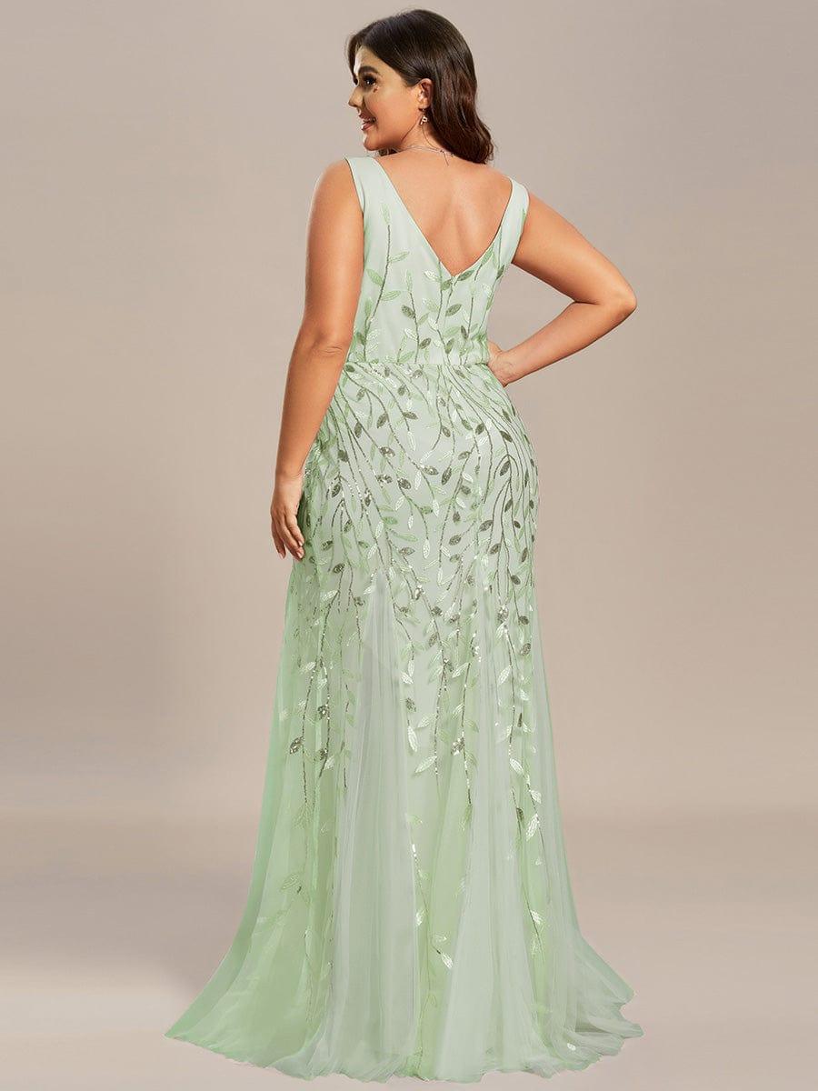 Serena | Fishtail Maxi Dress with Double V-Neck