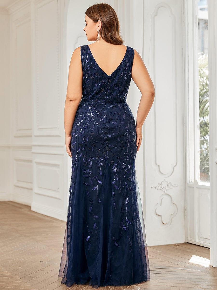 Serena | Fishtail Maxi Dress with Double V-Neck