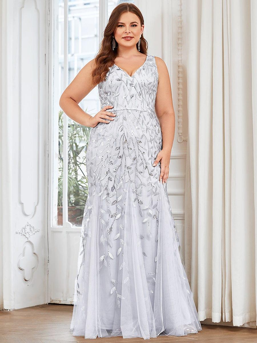 Serena | Fishtail Maxi Dress with Double V-Neck