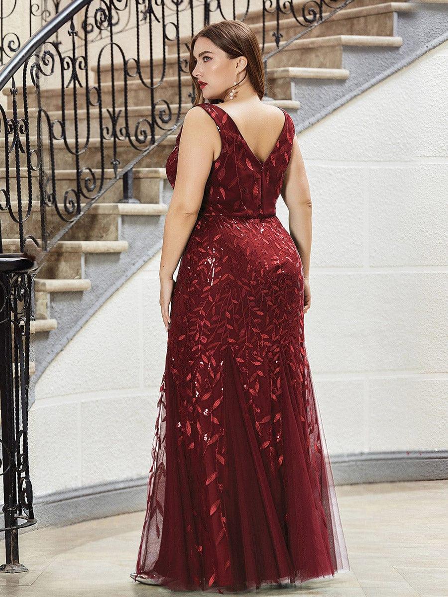 Serena | Fishtail Maxi Dress with Double V-Neck