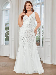 Serena | Fishtail Maxi Dress with Double V-Neck