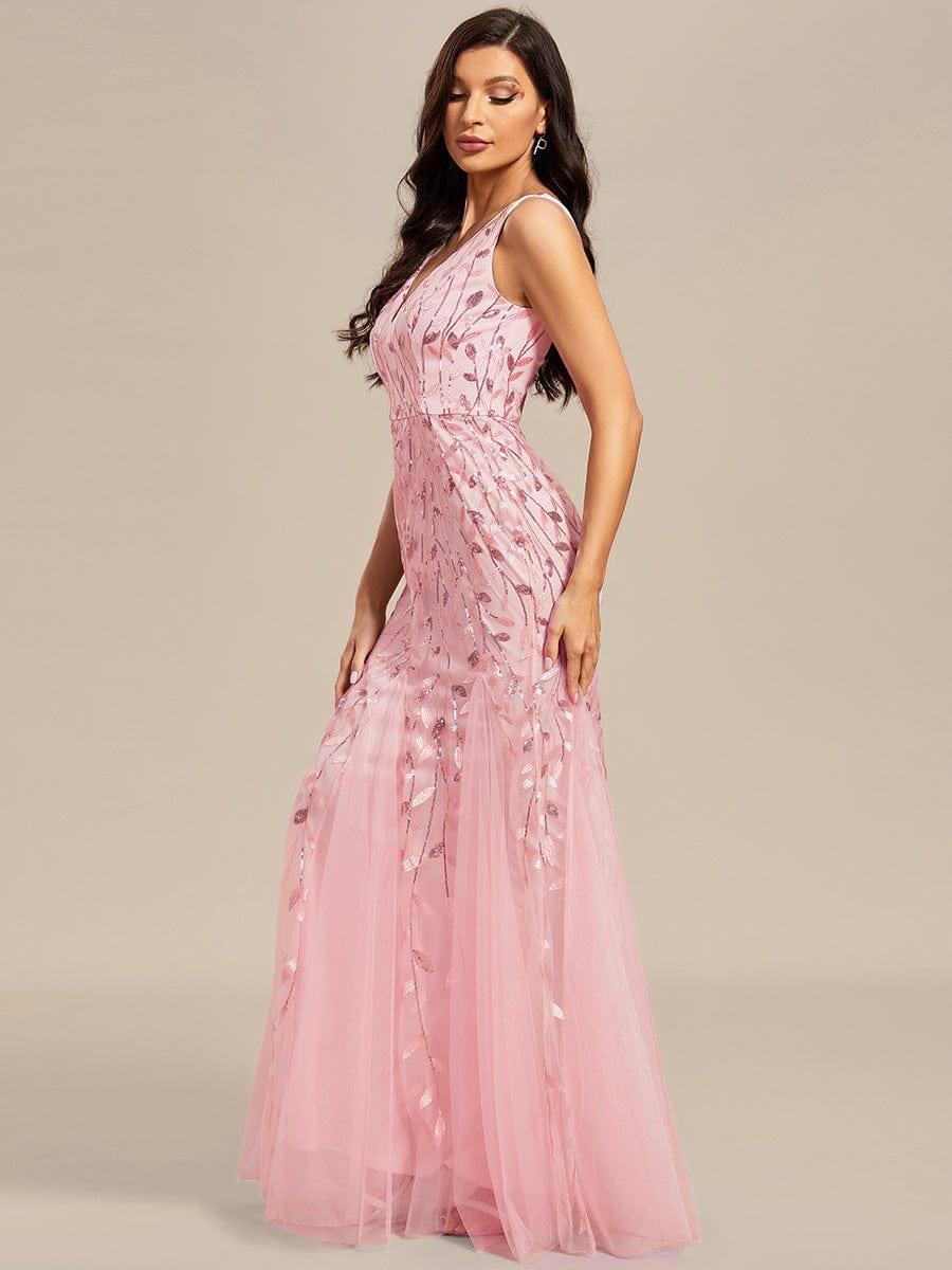 Serena | Fishtail Maxi Dress with Double V-Neck