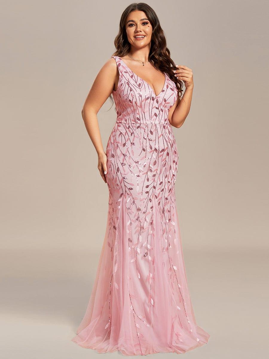 Serena | Fishtail Maxi Dress with Double V-Neck