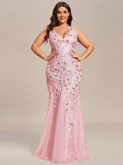 Serena | Fishtail Maxi Dress with Double V-Neck