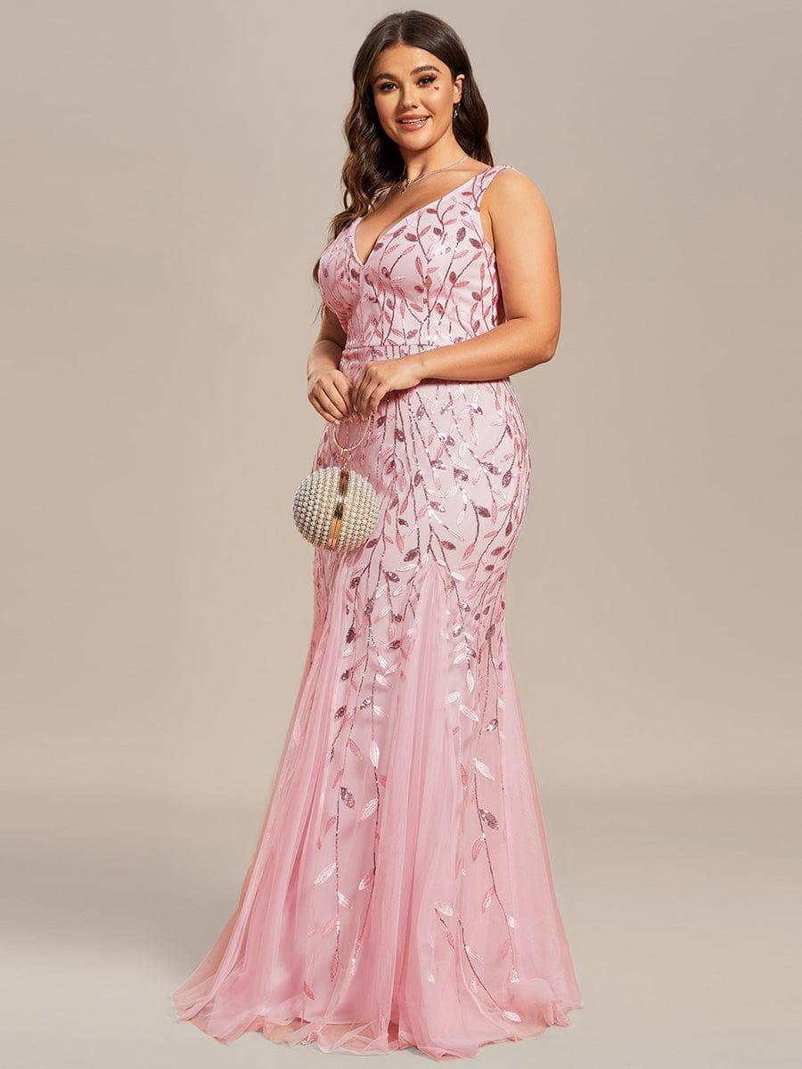 Serena | Fishtail Maxi Dress with Double V-Neck