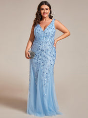 Serena | Fishtail Maxi Dress with Double V-Neck